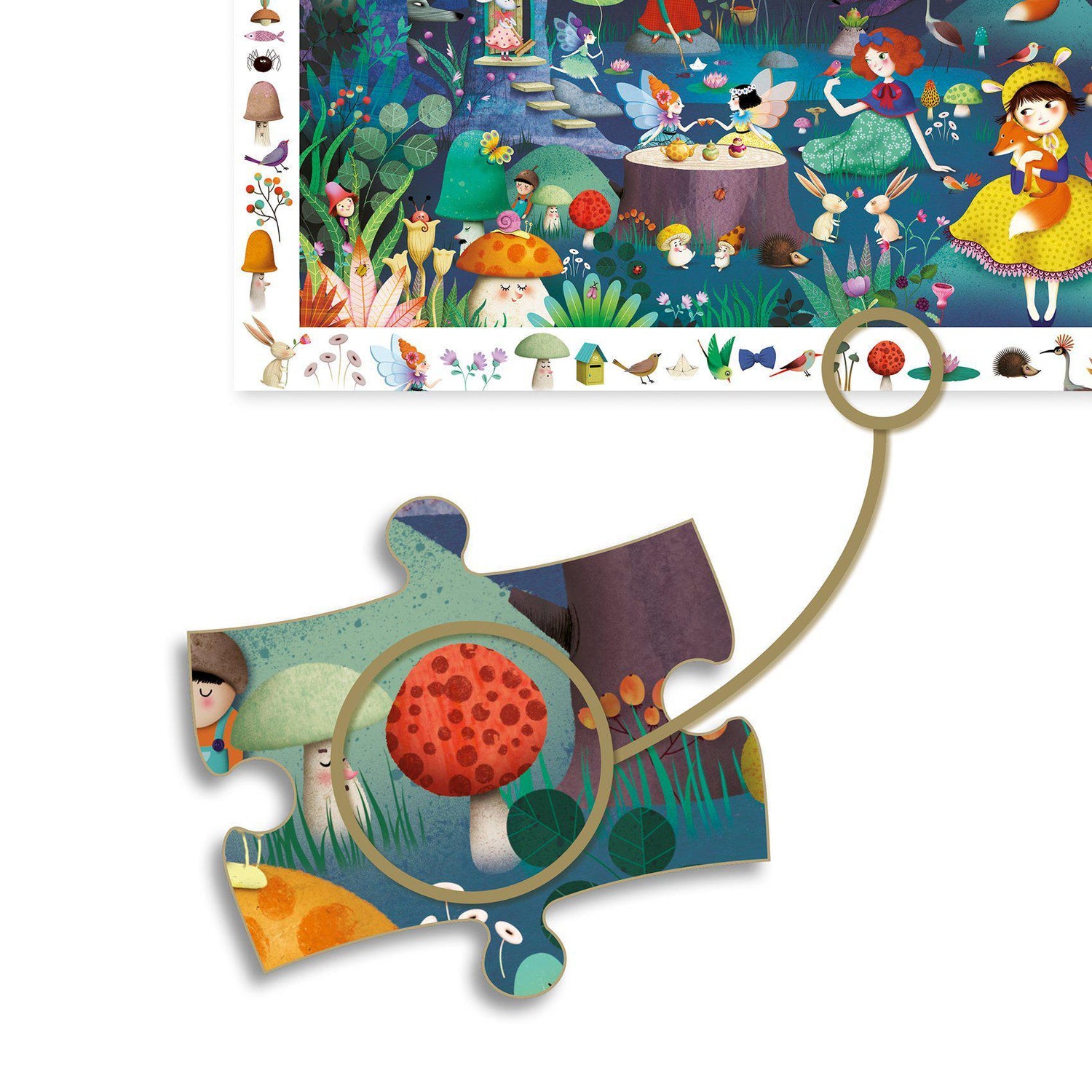 Djeco - Enchanted Forest 100-piece observation jigsaw puzzle | Scout & Co