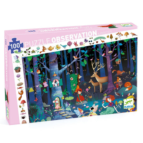 Djeco - Enchanted Forest 100-piece observation jigsaw puzzle | Scout & Co