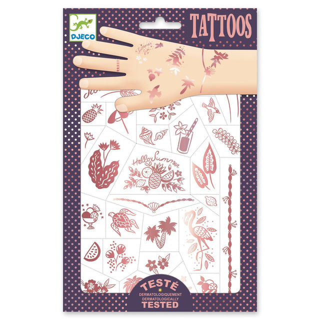 Djeco - Hello Summer metallic temporary tattoos | Scout & Co