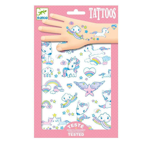 Djeco - Unicorns temporary tattoos | Scout & Co