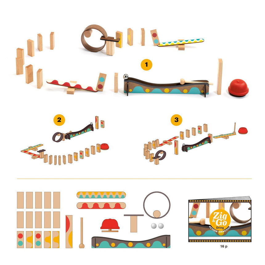 Djeco - Zig & Go Action Reaction construction game - 25 pieces - Dring | Scout & Co