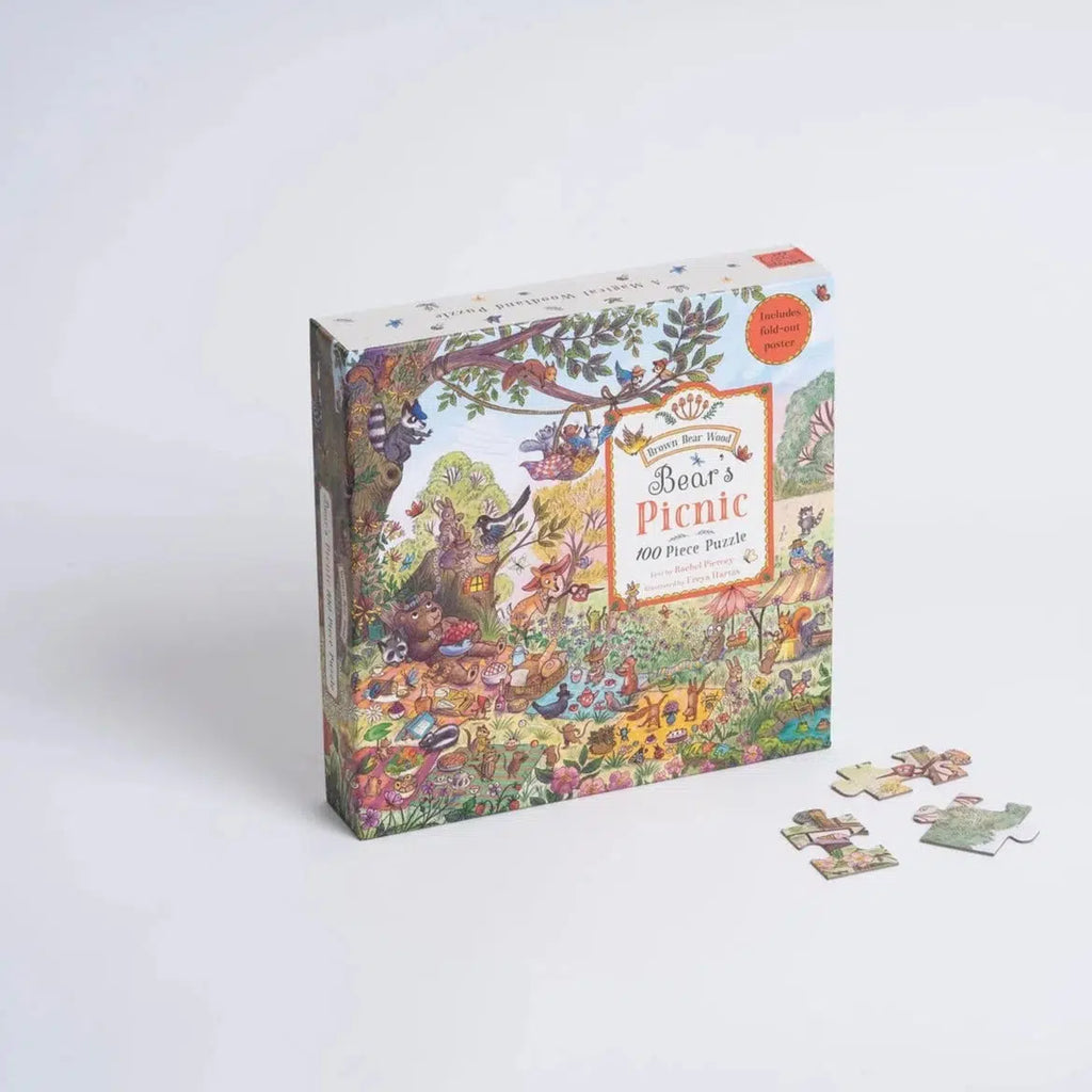 Brown Bear Wood: Bear's Picnic 100-piece jigsaw puzzle - Rachel Piercey | Scout & Co