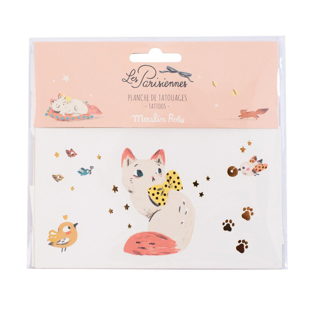 Moulin Roty - Cat temporary tattoos | Scout & Co