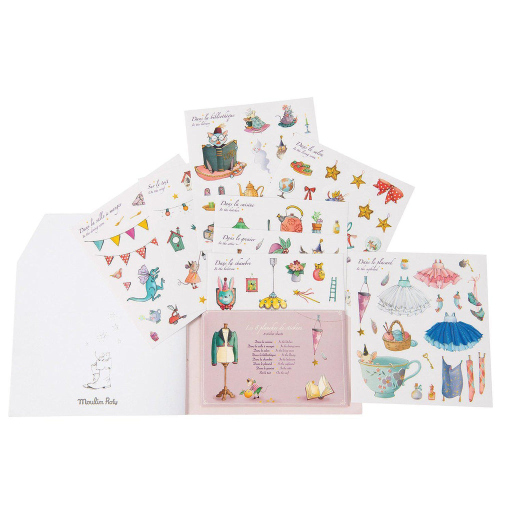 Moulin Roty - Il Etait Une Fois stickers and colouring book | Scout & Co