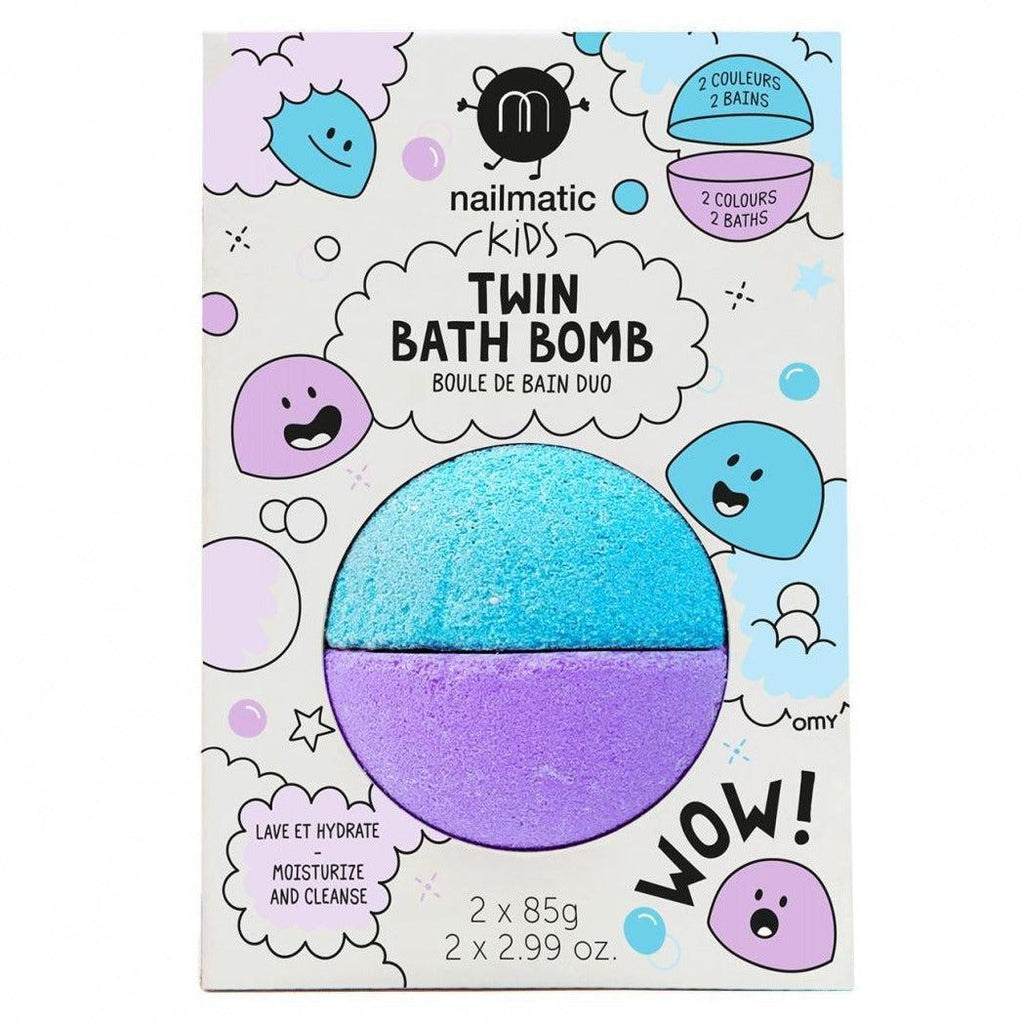 Nailmatic Kids - Twin Bath Bombs - Blue & Violet | Scout & Co