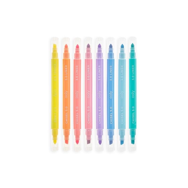 Ooly - Pastel Liners double-ended markers - set of 8 | Scout & Co