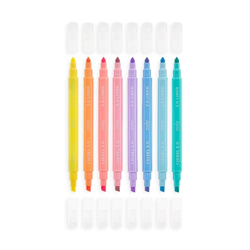 Ooly - Pastel Liners double-ended markers - set of 8 | Scout & Co