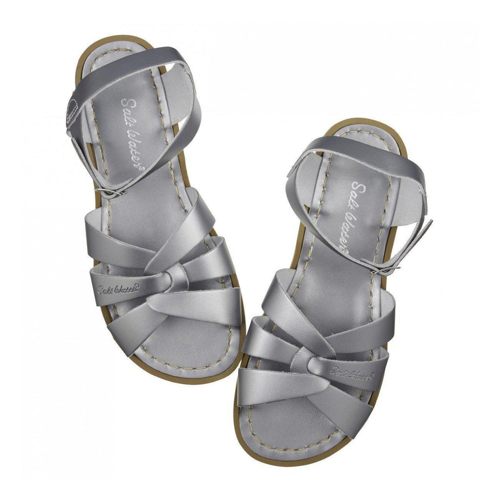 Saltwater Original Premium Sandals - Pewter - Kids | Scout & Co
