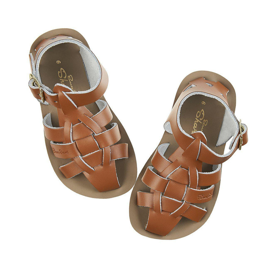 Saltwater Shark Sandals - Tan - Kids | Scout & Co