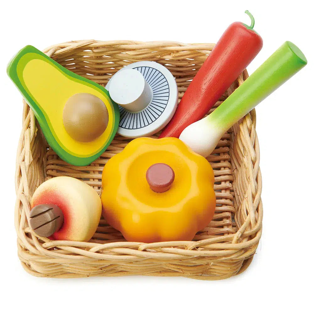 Tender Leaf Toys - Vegetables basket wooden play food | Scout & Co