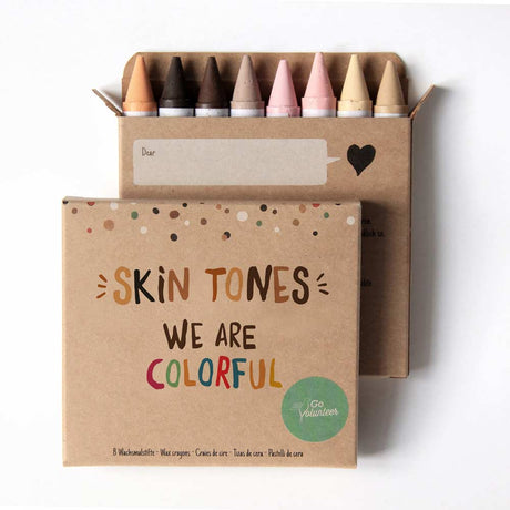 Hautfarben Buntstifte - Skin Tones wax crayons - set of 8 | Scout & Co