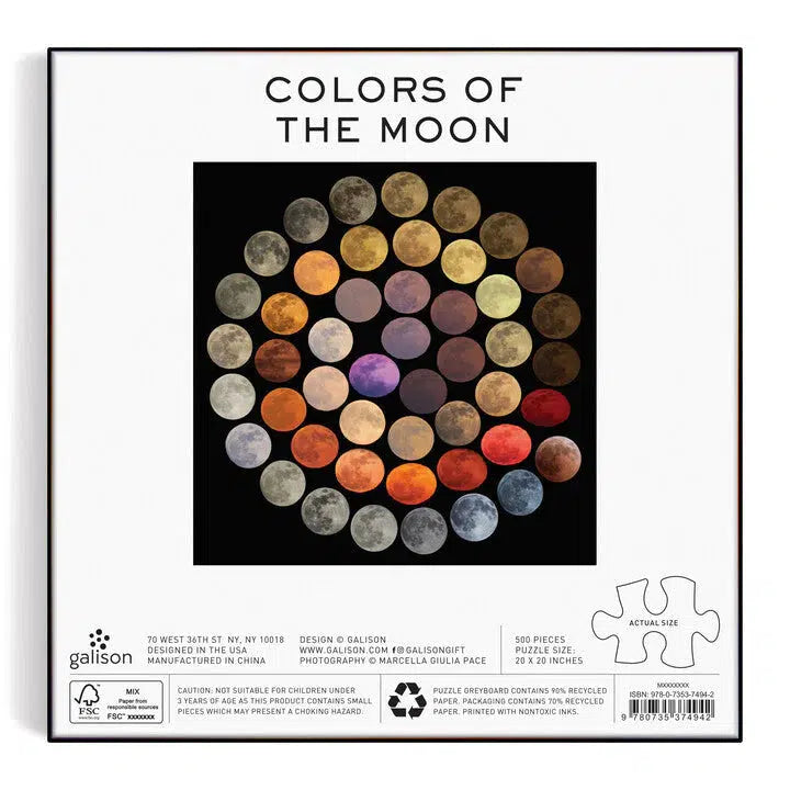 Galison - Colours Of The Moon jigsaw puzzle - 500 pieces | Scout & Co