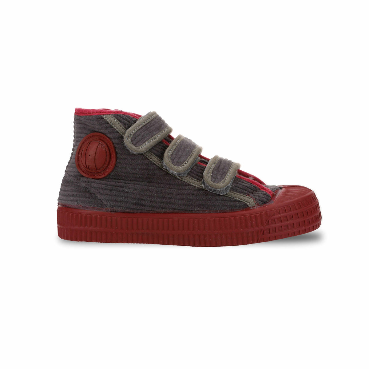 Novesta Kids Star Dribble Velcro Corduroy Dark Grey Rubin Scout Co