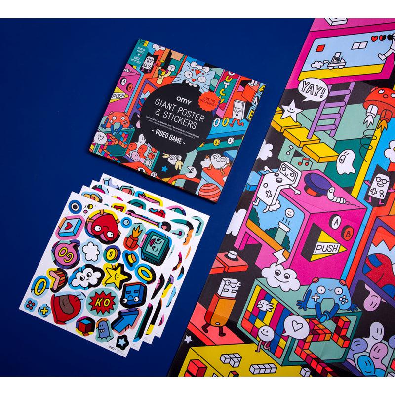 OMY - Giant poster & stickers - Video Games | Scout & Co