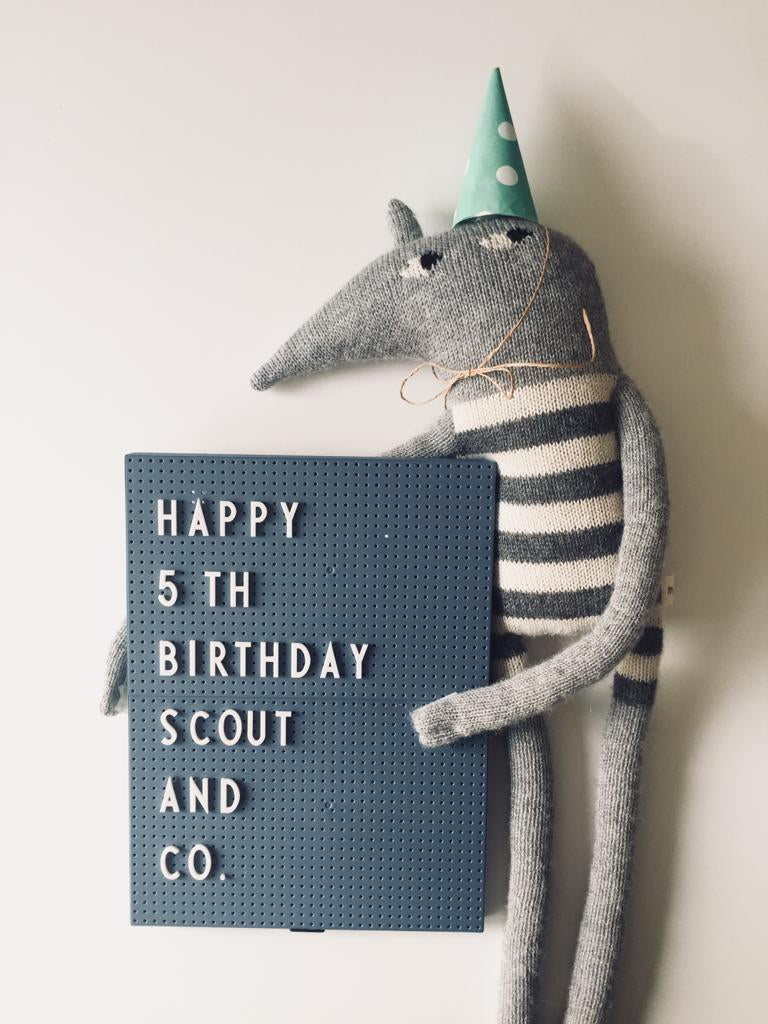 It's our 5th birthday!-Scout & Co