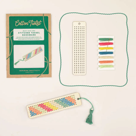Cotton Twist - Make Your Own Stitched Tassel Bookmark DIY craft kit