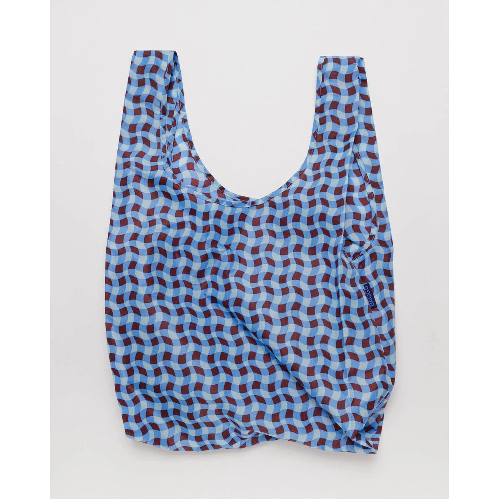 Baggu - Standard Baggu reusable bag - Wavy Gingham Blue | Scout & Co