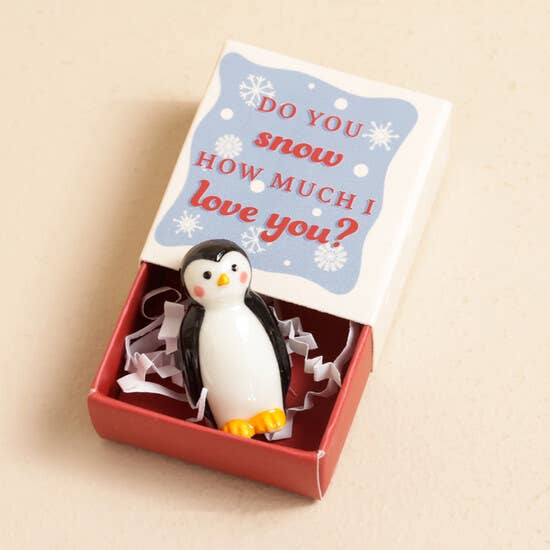Lisa Angel - Tiny Matchbox Ceramic Token - Penguin | Scout & Co