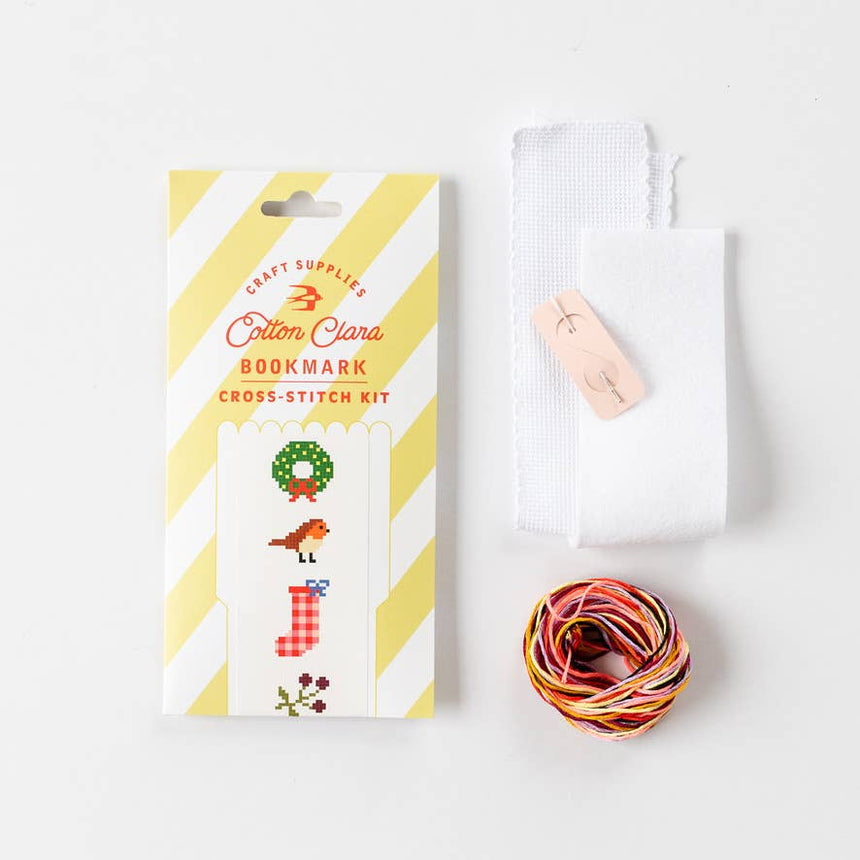 Cotton Clara - Christmas Cross Stitch Bookmark Kit | Scout & Co