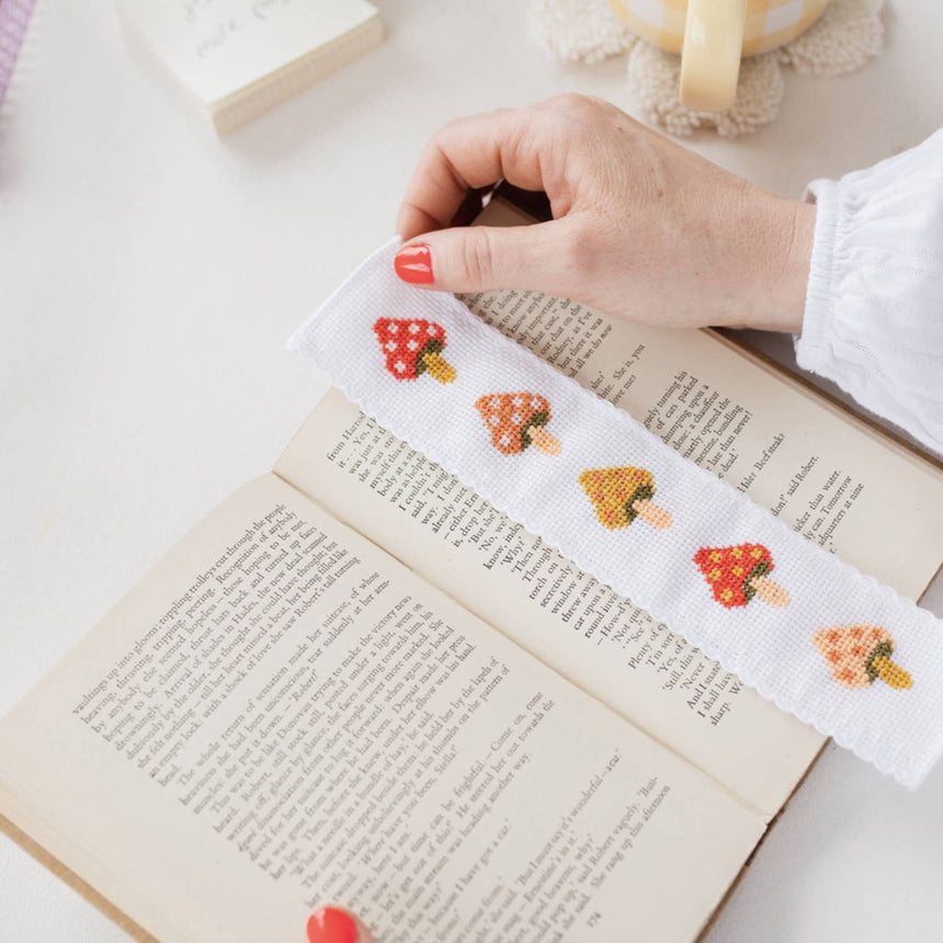 Cotton Clara - Toadstool Cross Stitch Bookmark Kit | Scout & Co