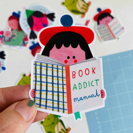 Daria Solak - Book Addict sticker | Scout & Co