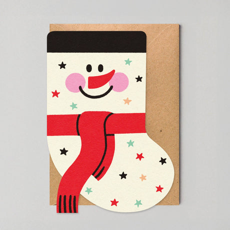 Studio Boketto - Snowman Stocking Christmas card | Scout & Co