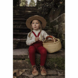 Silly Silas - Footed cotton tights with braces - Maple Leaf | Scout & Co