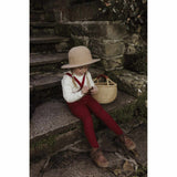 Silly Silas - Footed cotton tights with braces - Maple Leaf | Scout & Co