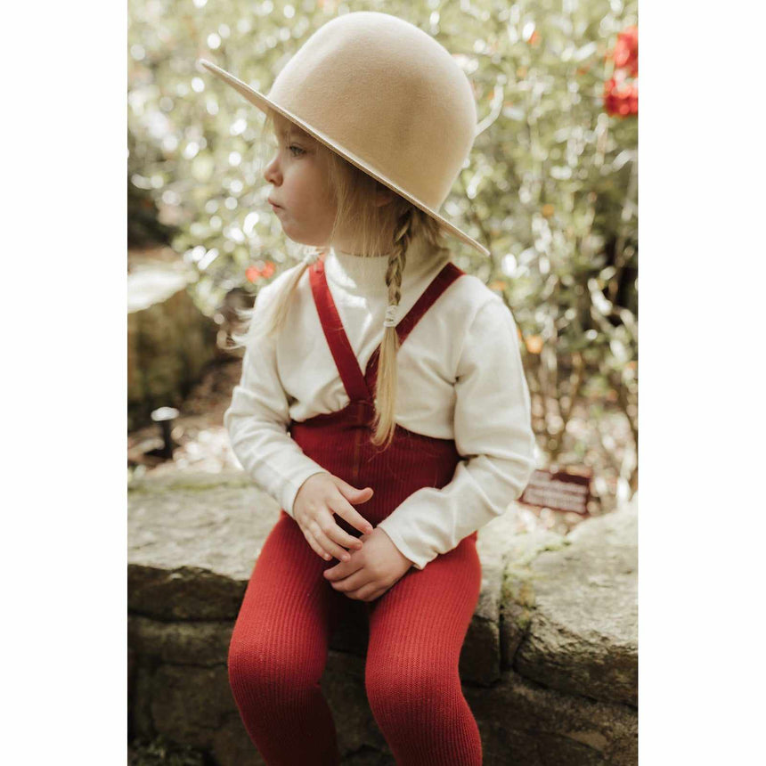 Silly Silas - Footed cotton tights with braces - Maple Leaf | Scout & Co