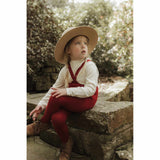 Silly Silas - Footed cotton tights with braces - Maple Leaf | Scout & Co
