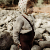 Silly Silas - Teddy warmy cotton tights with braces - Chocolate Brown | Scout & Co