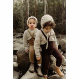 Silly Silas - Teddy warmy cotton tights with braces - Acorn Brown | Scout & Co