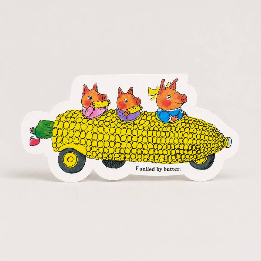 Studio Boketto x Richard Scarry - Corn on the Cob die-cut card | Scout & Co