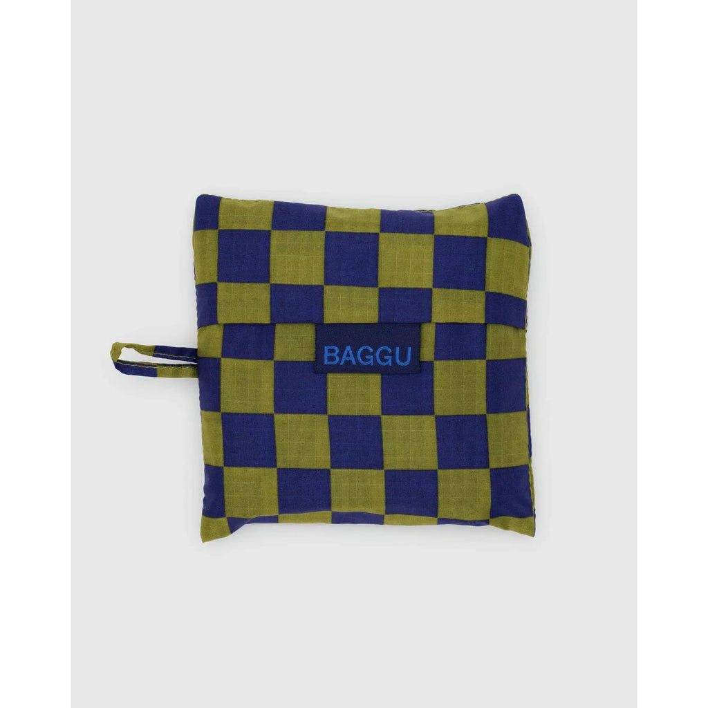 Baggu - Standard Baggu reusable bag - Pear Navy Check | Scout & Co