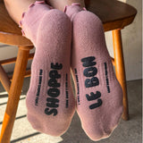 Le Bon Shoppe - Ruffled Hugger Crew Socks - Vintage pink | Scout & Co