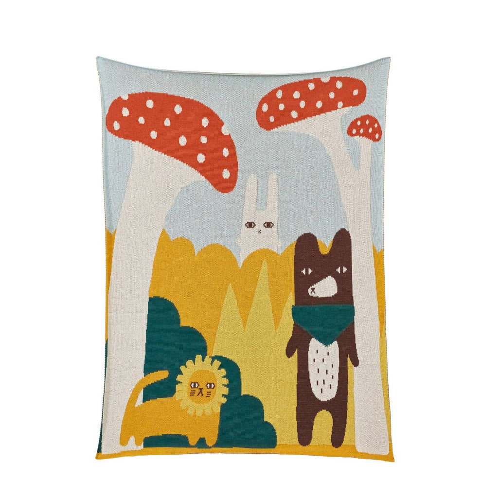 Donna Wilson - Trees & Creature cotton mini blanket | Scout & Co