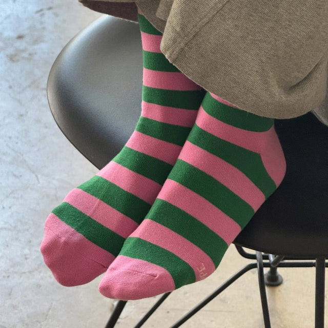 Le Bon Shoppe - Wide Wally socks - Pink / Green | Scout & Co
