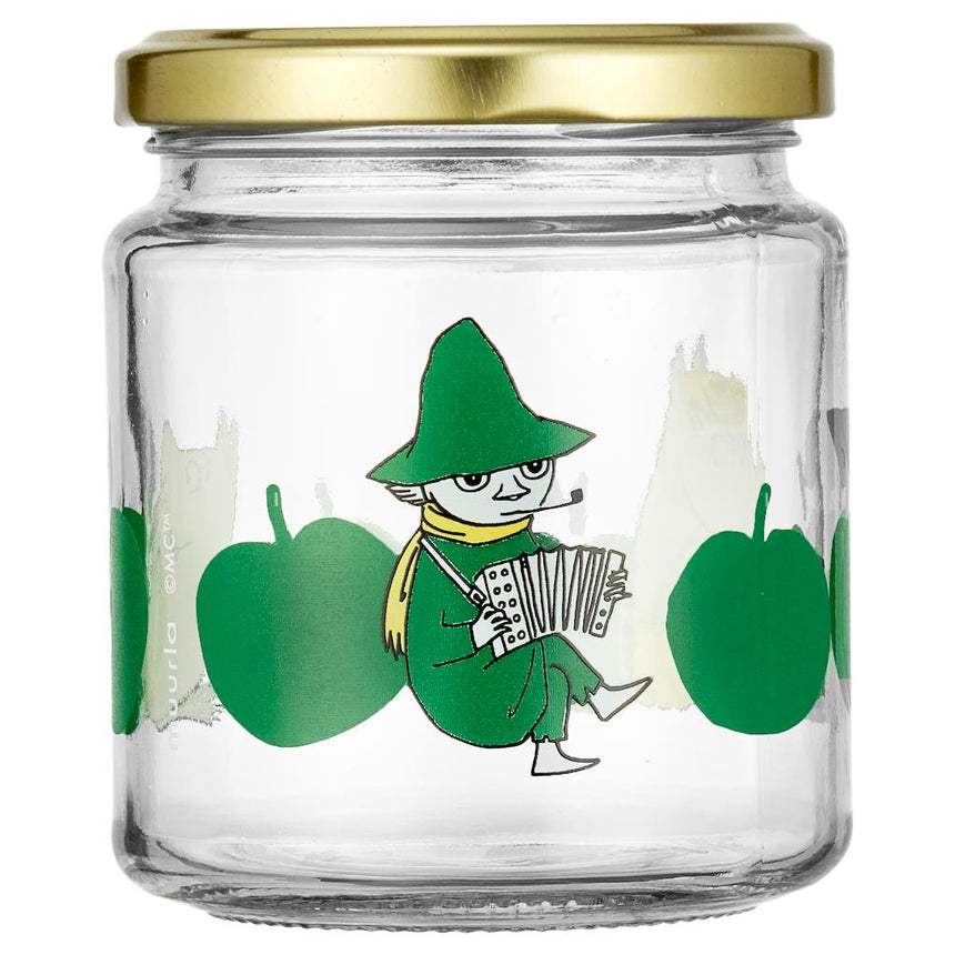 Muurla - Moomin glass kitchen jar - Joyful Apples - Green | Scout & Co