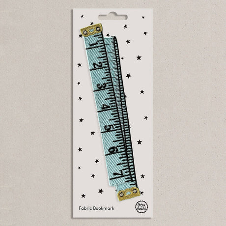 Petra Boase - Embroidered Fabric Bookmark- Blue Retro Tape Measure | Scout & Co