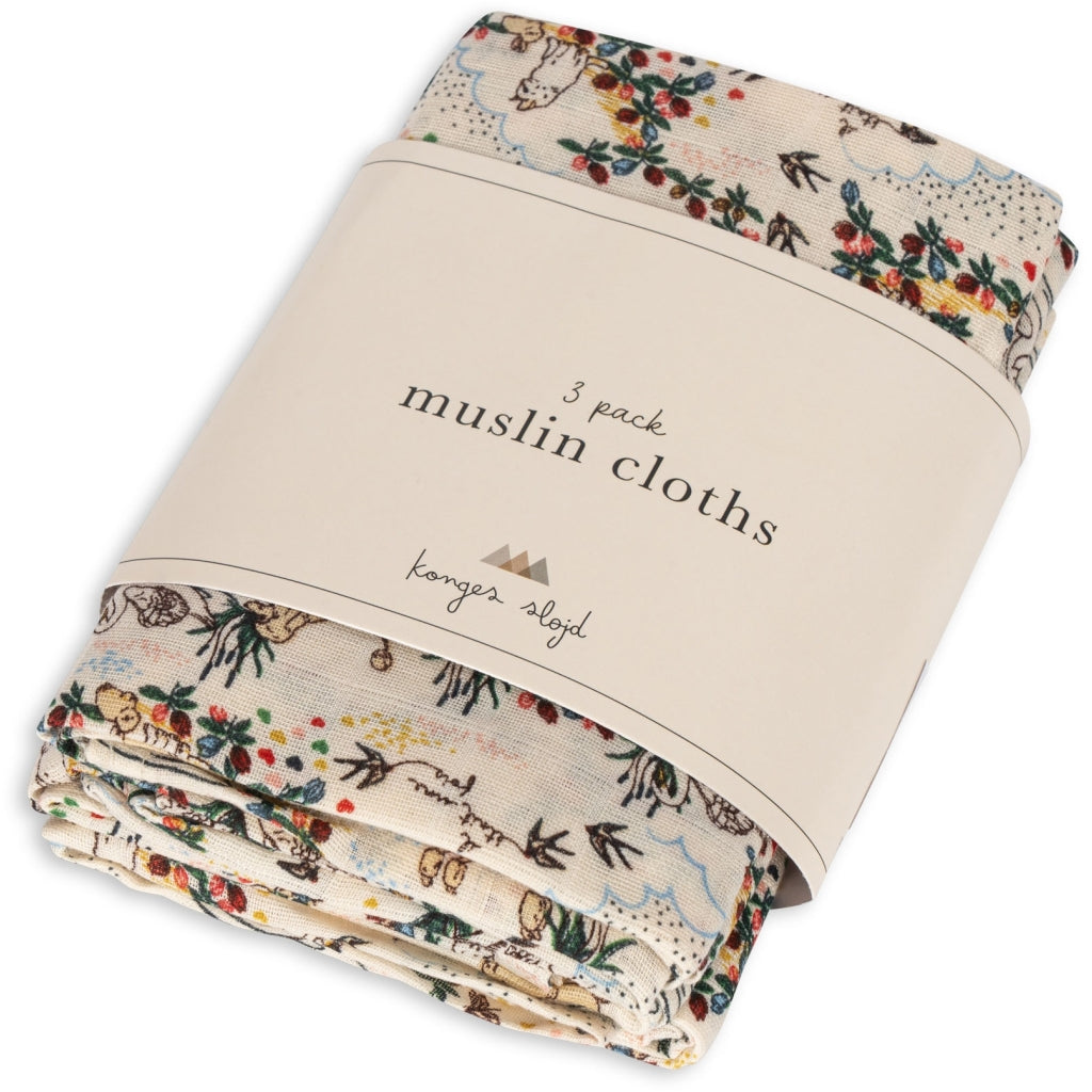 Konges Sløjd - Muslin cloths 3 pack - Mizumi | Scout & Co