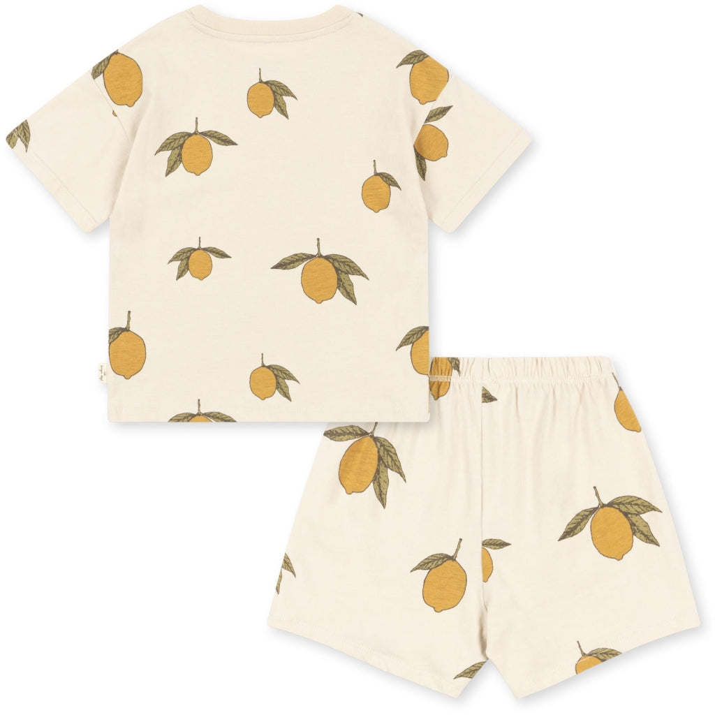 Konges Sløjd - Lin tee and shorts set - Mon Grand Citron | Scout & Co