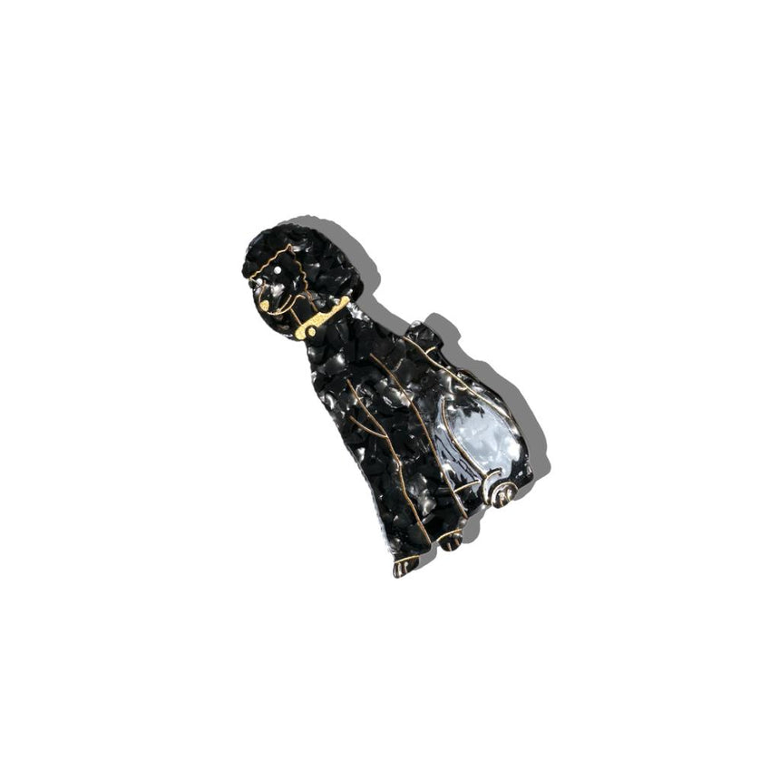 Solar Eclipse - Poodle handpainted hair claw | Scout & Co