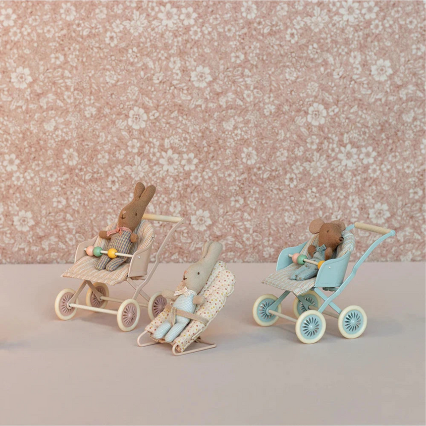 Maileg - Mouse baby stroller - rose | Scout & Co