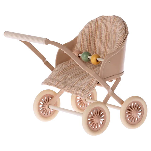 Maileg - Mouse baby stroller - rose | Scout & Co