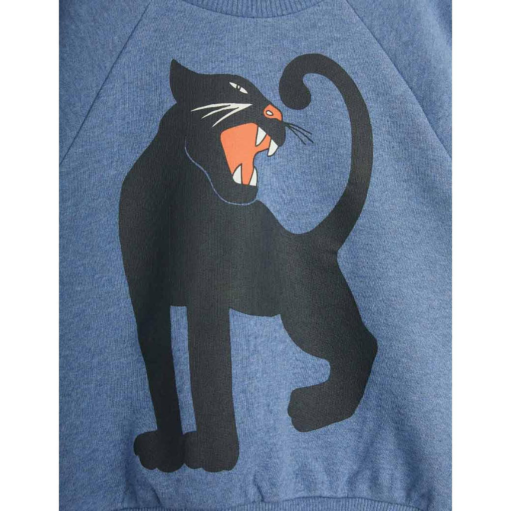 Mini Rodini - Panther sweatshirt - blue melange | Scout & Co