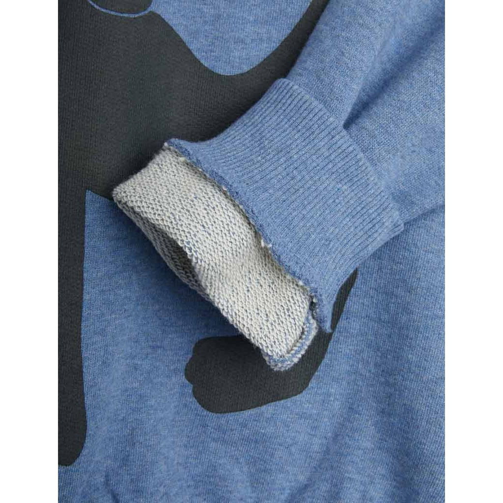 Mini Rodini - Panther sweatshirt - blue melange | Scout & Co