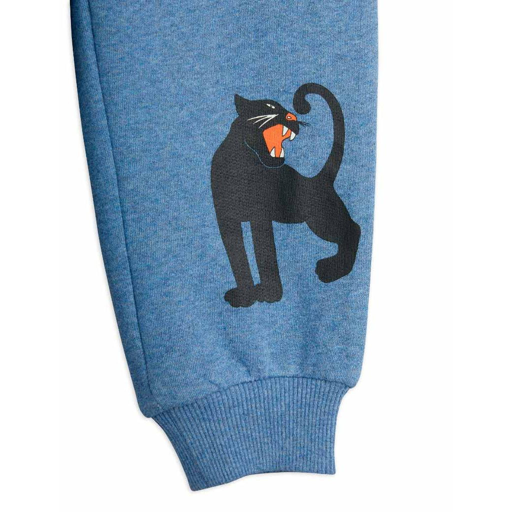 Mini Rodini - Panther sweatpants - blue melange | Scout & Co