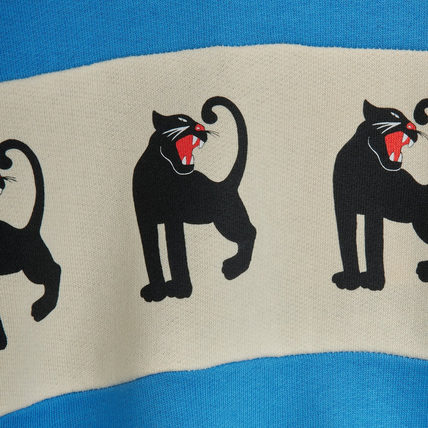 Mini Rodini - Panther panel sweatshirt - blue | Scout & Co