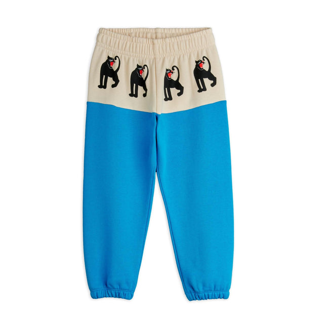 Mini Rodini - Panther panel sweatpants - blue | Scout & Co