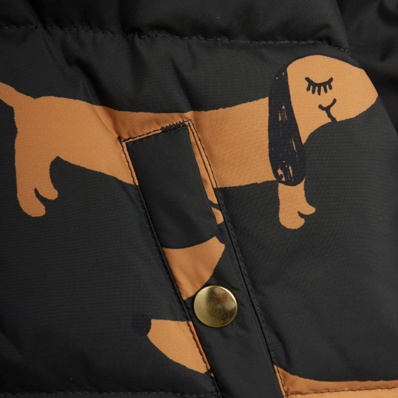 Mini Rodini - Dogs all-over hooded puffer jacket